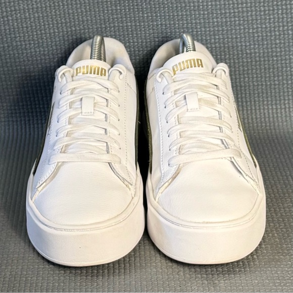 Puma Women’s Smash Platform V3 Mono Twist White Sneakers Size 9 - Picture 3 of 9